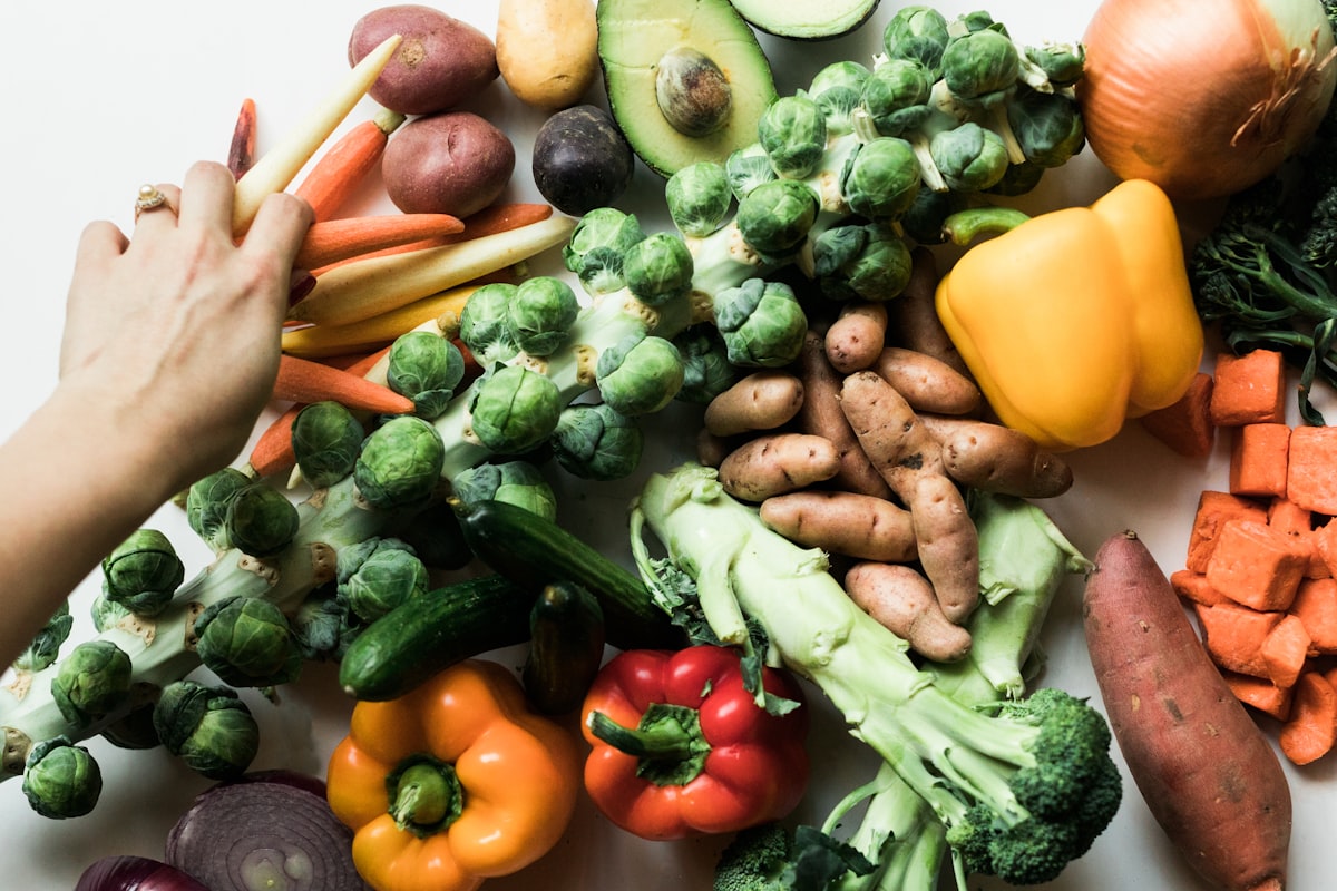 Fresh immune-boosting ingredients in a modern kitchen