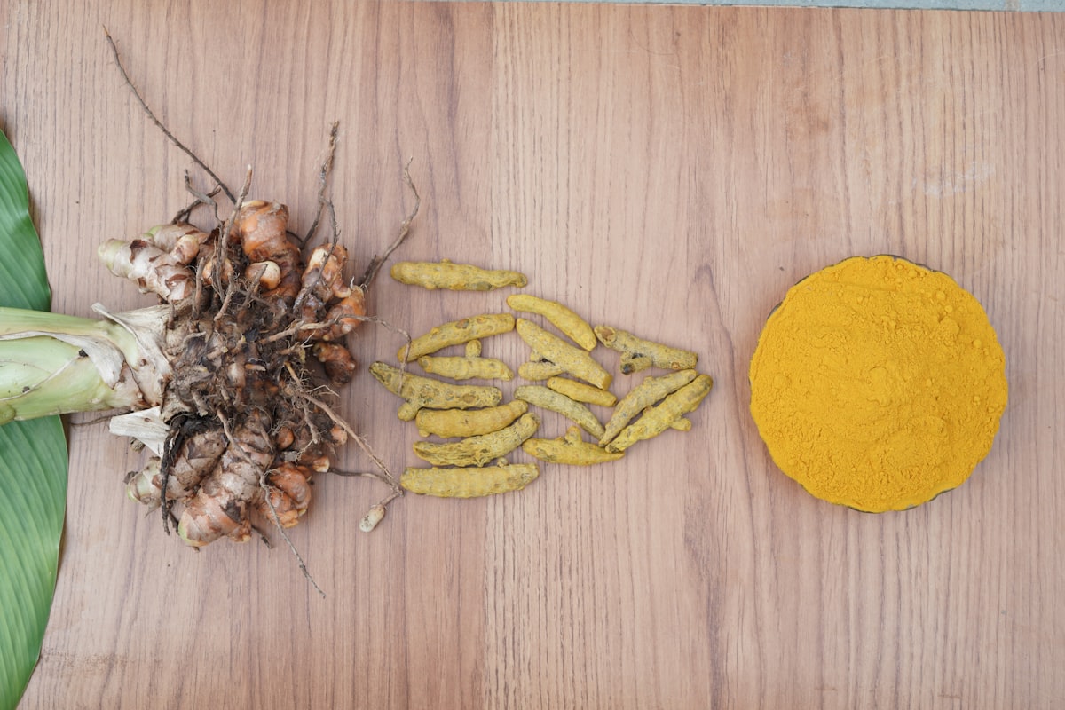 Herb-infused oils and natural flavor extracts in bottles